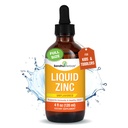 Çocuklar için SANDHUHERBALS Sıvı Çinko, Toddler ve Bebekler | 4 Fl Oz Büyük Cam Şişe | Ionic çinko Supplements Sulphate Drops | Immune Support | Easy to Take, Water ► | Unflavored