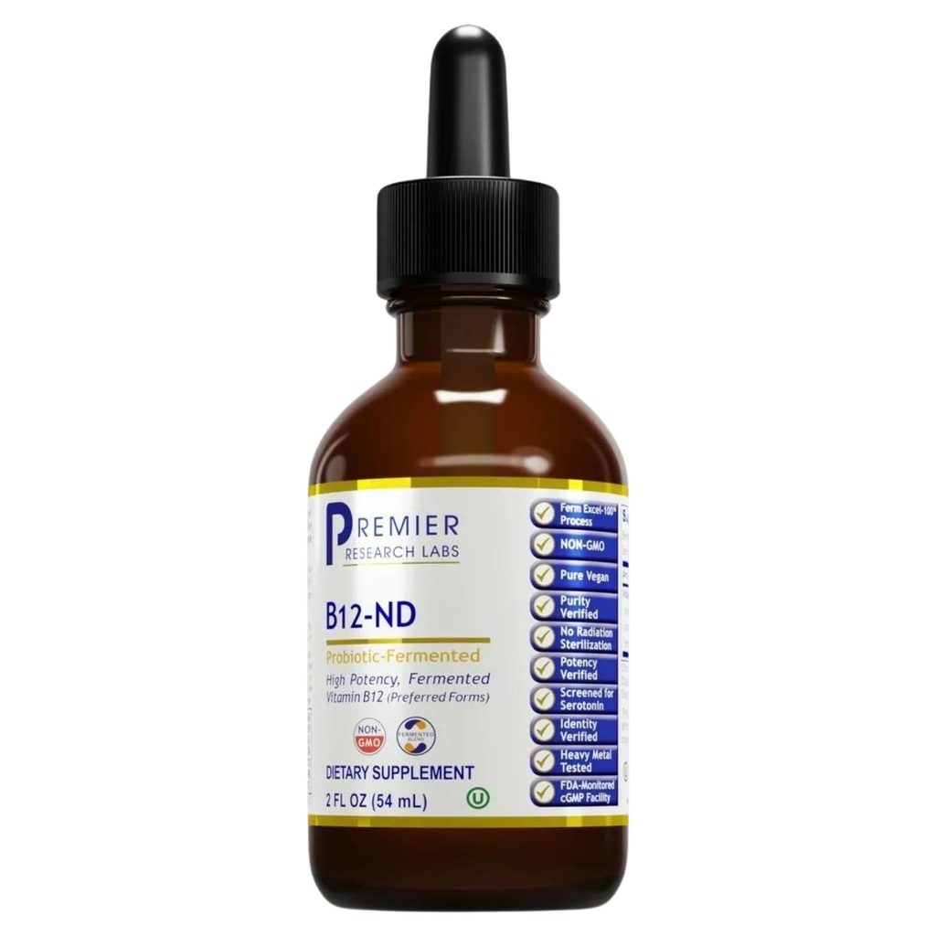 Premier Research Labs B12-ND - Vitamin B12 Sıvı, B12 Sublingual, B12 Vitaminleri, B12 Drops, B-12 Tincture with Metilcobalamin, Adenosylocobalamin, Hydroxcobalamin, 1000 mcg B12