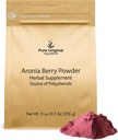 PURE ORIGINAL INGREDIENTS Aronia Berry Toz (8 oz) Meyve Supplementi, Her Zaman Saf, Hiçbir Katkı veya Yayılma