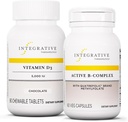 Aktif B-Complex, 60 Capsules & Vitamin D3 125 mcg, 90 Chewables - Enerji Metabolism'i Desteklemek için Active B-Complex * - D3 Kemik Sağlığını Desteklemek * *