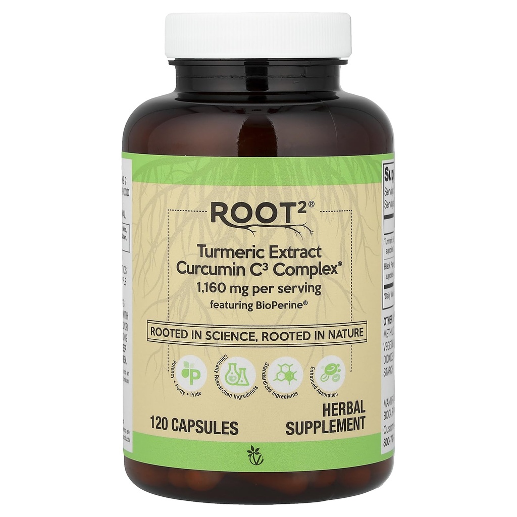 Vitacost Turmeric Extract Curcumin C3 Kompleksi Bioperine - hizmet başına 1,160 mg - 120 Capsules