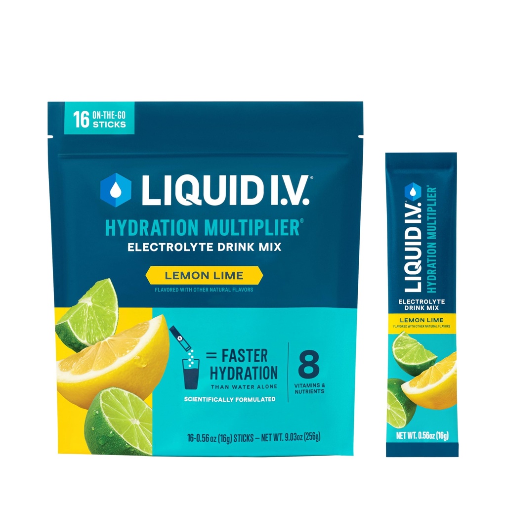 Sıvı I.V.® Hydration Multiplier - Lemon Lime | Elektrolyte Toz İç Mix | 1 Pack (16 hizmet)