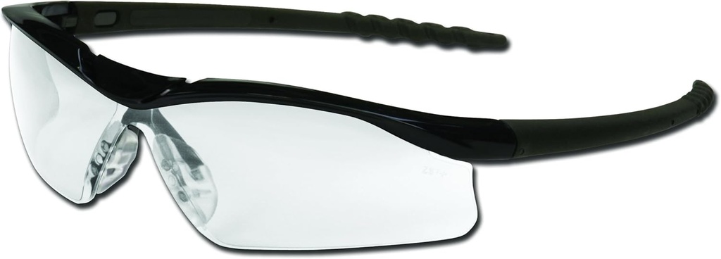 MCR Safety DL110AF Dallas Güvenlik Gözlükleri Polonyalı Black Frame ve Clear Anti-Fog Lens
