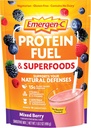 Emergen-C protein Toz Yakıt & Superfoods (16 Hizmetler, Karma Berry Flavor) Plant-Based & Vegetarian Shake Mix With Organic Superfoods, Vitamin C & Diğer Antioksis