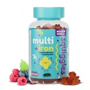 Squiggles Kids Multivitamin + Iron Gummies - Low Sugar Gummy Vitamins for Kids - Broad Spectrum of Vitamins and Minerals, Chewy, Yummy Berry Flavor (100 Count)