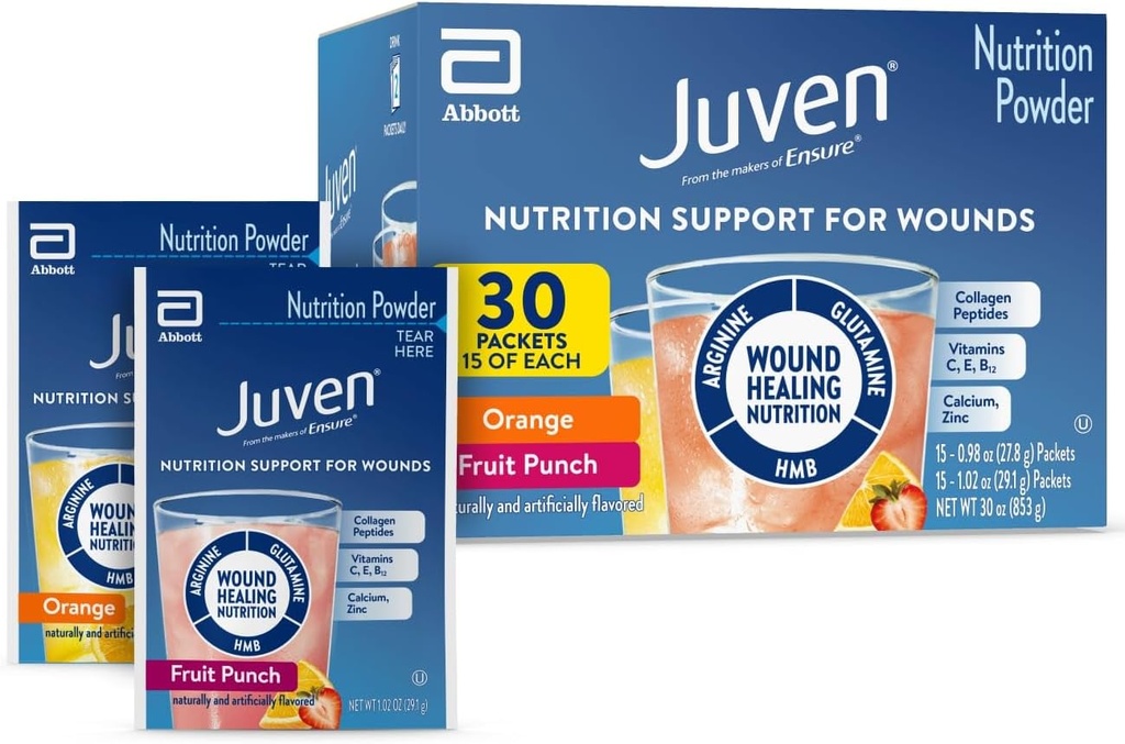 Juven Tedavi Beslenme Tozu Kolajı Kolajn,, Amino Asits ve HMB Yararlı Destek için Çeşitli Paket: Orange & Fruit Punch, 30 Packets