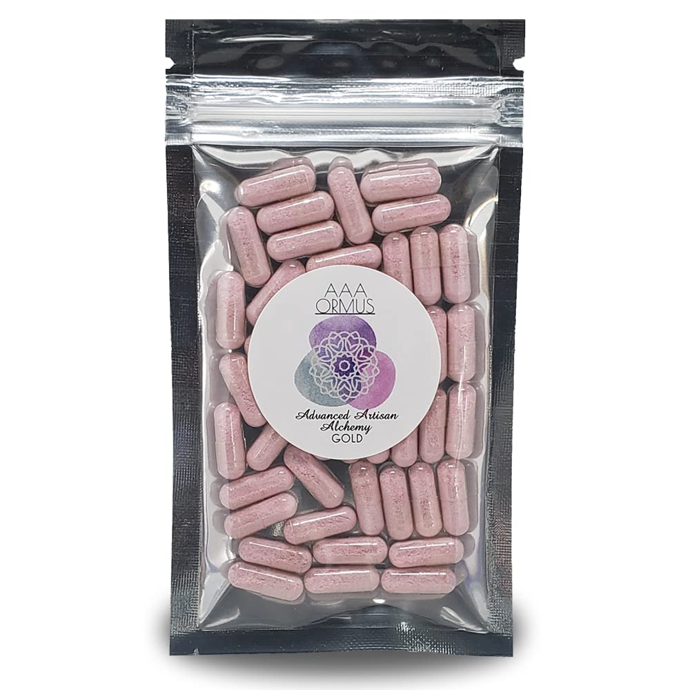 ORMUS Gold - Colloidal Gold Capsules Vegan - Monoatomik Gold Ormus - Philosopher'in Taşı - 45 Kont Bag