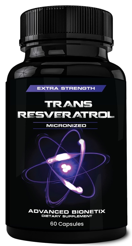 2X Potency Micronized Trans Resveratrol Supplement. 2 Capsules başına 1200 mg. Yüksek Aborpsiyon Antioksi Formula. Anti Aging, Cognitive Support & Heart Health