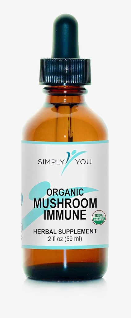 Organik Mushroom Immune Defense Support | Kapsamlı Immunity System Supplement 2fl oz/59 ml Maksimum Abhidrasyon ve Bioavailability | Vegan, Herbal 525 mg ● 2 Ay Supply