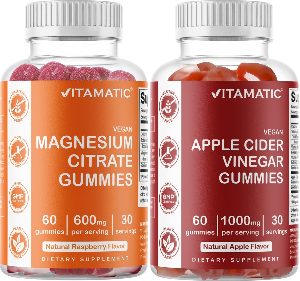 Vitamatic Magnezyum & Apple Cider Vinegar Gummies - 60 Vegan Her Şey