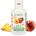 Sağlıklı Çocuklar Sıvı Çokvitamin, Immune Support, Kid Liquid Multivitamins, High Abhidrojen Vitaminler, Çocuklar Multivitamin Peach Mango - 30-60 Hizmetler