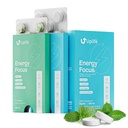 UPLIFE Energy Gum & Mints 60 Pieces (30 Each) – Made in USA - 40mg Natural Caffeine + 80mg L-Theanine + Niacin Vitamin B3 & B12 – Sugar-Free, Vegan – Caffeine Gum & Mint – Peppermint Flavor