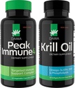 Daiwa Peak Immune 4 - Natural Immune System Alert + Daiwa Krill Oil – Omega 3 Krill Oil Capsules