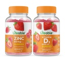 Lifeable çinko 50mg + D 5000 IU, Gummies Sche - Great Tasting, Vitamin Supplement, Gluten Free, GMO Free, Chewable Gummy Gummy