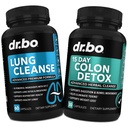 Lung Cleanse & Colon Detox - Herbal Formulaleri Respiratory Health & Bowel Hareketlerini Desteklemek için