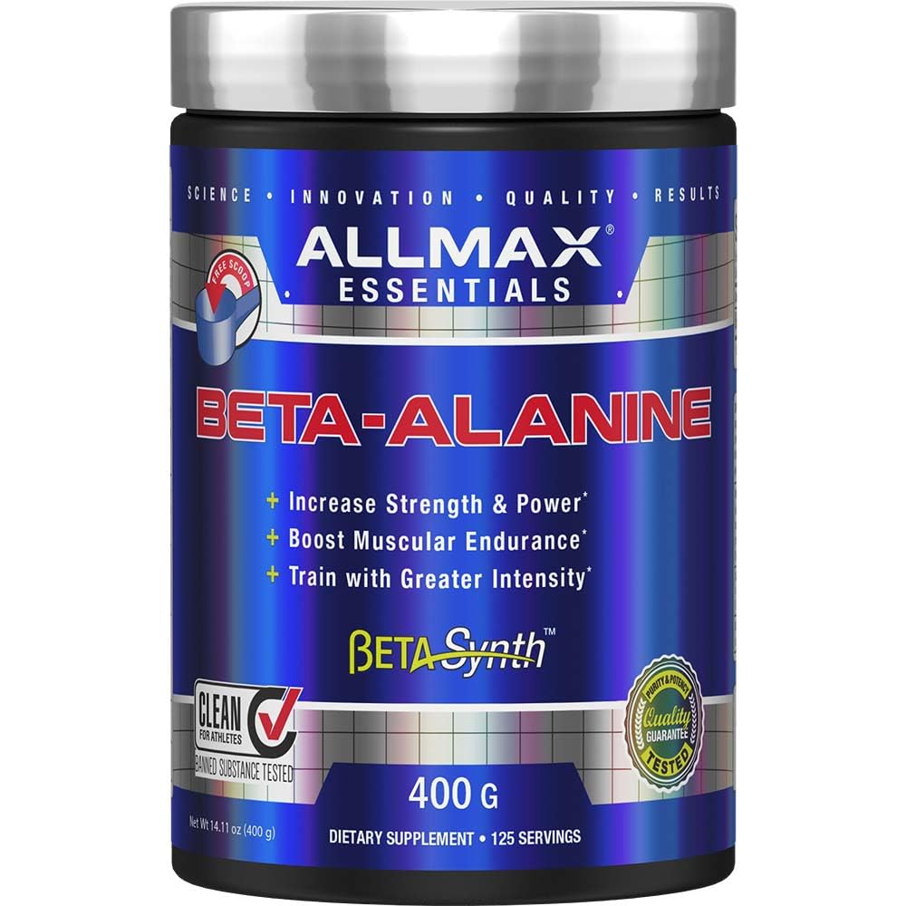 ALLMAX Beslenme Beta-Alanine Toz, Performans Güçlü ve Endurance için Geliştirilmiş, 400g (14.11 oz)