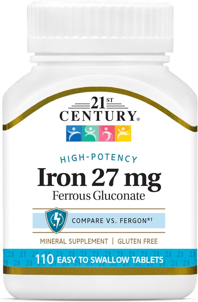 21. Yüzyıl Demir 27 Mg Ferrous Gluconate Tabletler, 110.
