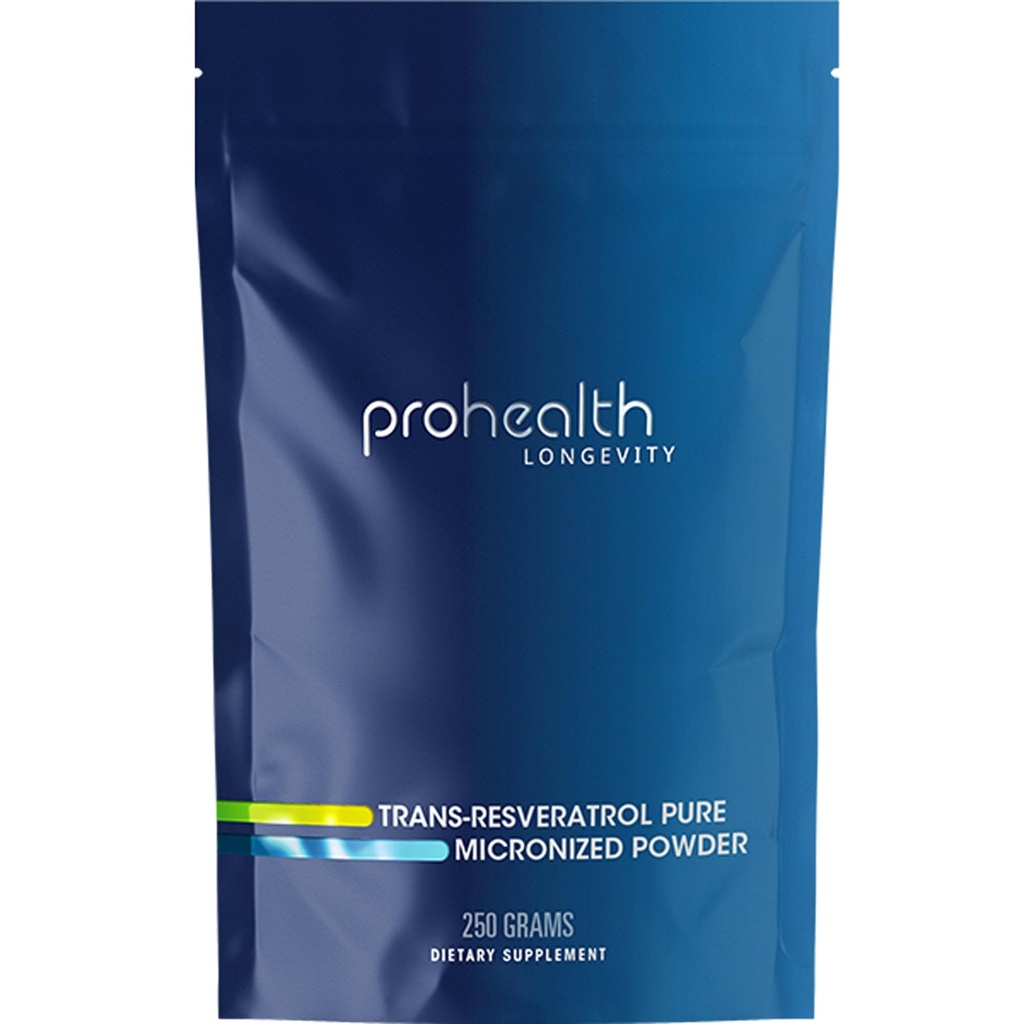 ProHealth Longevity Bulk Trans Resveratrol Toz 250 Grams - Pure Farm Grade, Scoop başına 1000 mg, Superior Abors ve Bioavailability