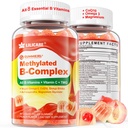 Super Torchated Vitamin B Kompleks Gummies - Tüm B Vitaminleri + Omega-3, Magnezyum CoQ10, Ashwagandha,Vitamin C, TMG- For Women Men- Torch B12 2000 mcg, Mefolate, B1,B2, B3,B5,B6,B7- Sugar Free