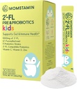 MOMSTAMIN 2'-FL HMO Prebiyotiks & Probiyotiks for Kids, 1000 mg Human Milk Oligosaccharide 2'-FL Toz, Patentli 11 Strains, Sağlıklı Gut Microbiome, Immune & Digestive Supplement, IBS