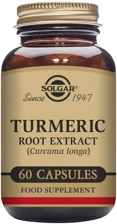 Solgar Standartlaştırılmış Turmeric Root Extract 400 mg, 60 Sebze Kapsülleri - Beyin, Ortak ve Immune Health - Non-GMO, Vegan, Gluten Free, Dairy Free, Kosher - 60 Servisler