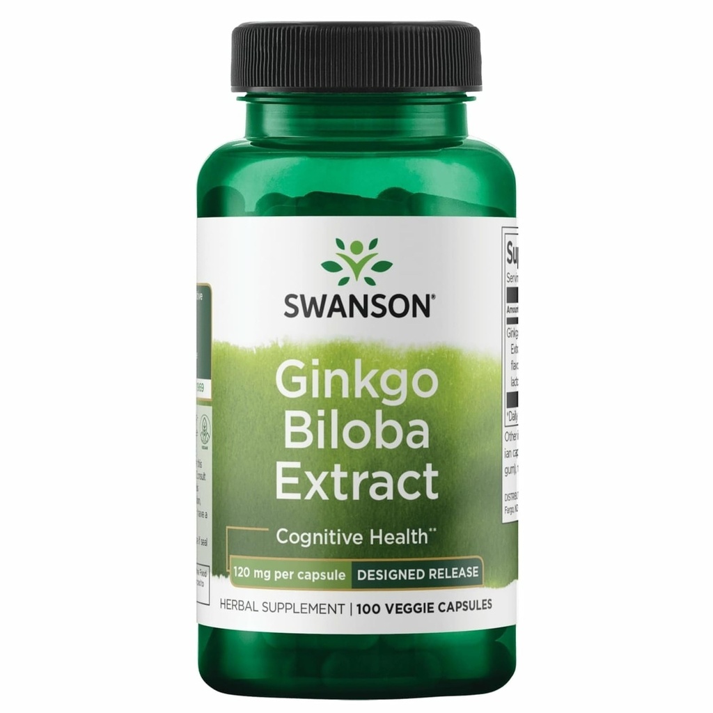 Delayed-Release Ginkgo 120 mg 100 Caps by Swanson Ultra