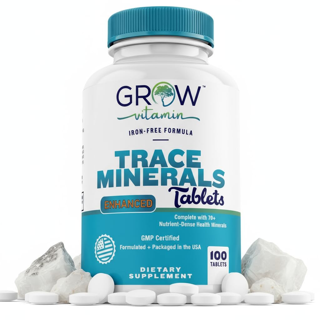 Vitamin Trace Mineralleri Gelişen Kompleks - 70+ Nutrient-Dense Health Mineral ile Tamamlandı - 100 Doğal Malzemeler - 100 Tablet