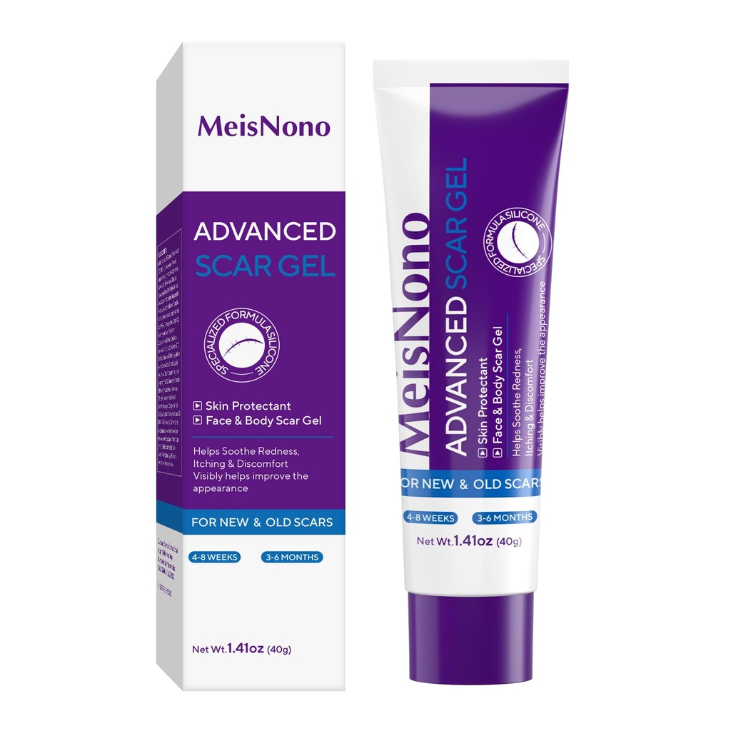 Advanced Scar Gel - Silicone Scar Gel - Scar Cream for Scars, C-Section, Stretch Marks, Acne, Burns, Keloids, Old & New Scars - 1.41oz