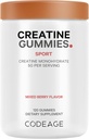 Kodage Kretine Monohidrat Gummies Supplement - 5000 mg Kretine - AstraGin Panax & Astralagus - Sport Gummy - Karma Berry Flavor - Subell Vitaminleri - Vegan - Non-GMO - 120 Gummies
