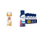 BOOST Breeze Clear Nutritional Drink with Orange Ensure Clear Nutrition Drink with Blueberry Pomegranate, Protein and Calorie Drinks (Pack of 24 and Pack of 12)