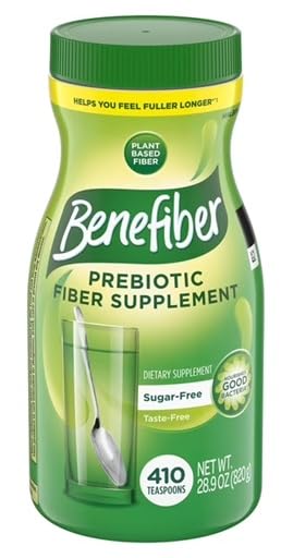 Prebiotic Fiber Supplement Powder for Digestive Health Benefiber,Unflavored - Net Weight 28.9 Ounce