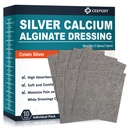 Ag Silveruba Alginate Yara Elbiseleri 3' x 3' (Paketi 10), Soft Highly Absorbent Silver Yara Giymek, Yara Bakımı için Takdir Edici Giymek, Ağrısız Kesme Gauze Pads