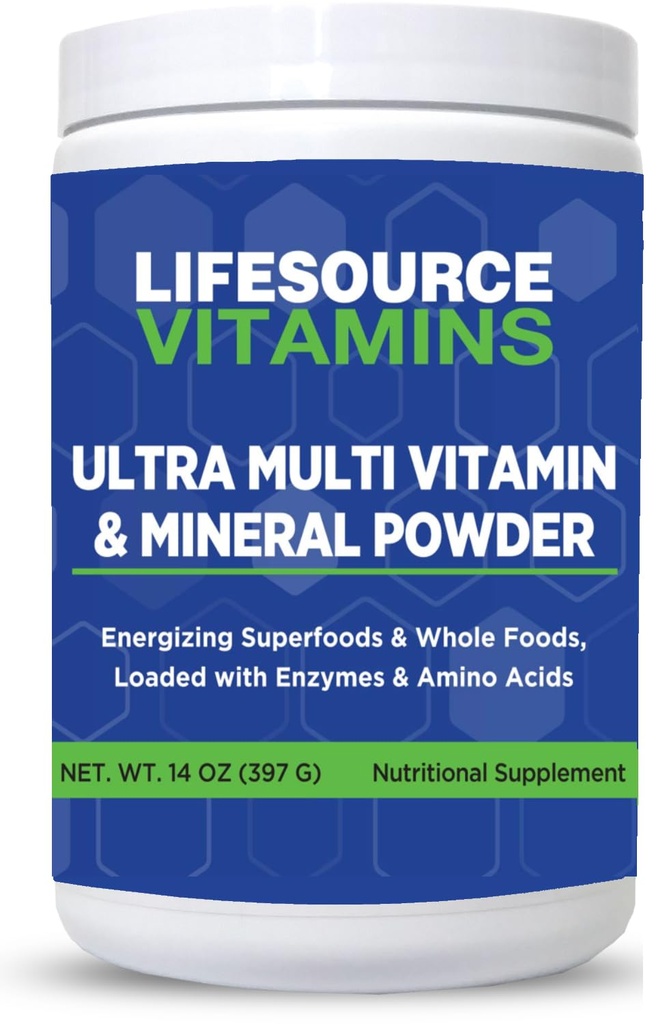 Hayat Kaynakları Vitaminleri Ultra Çok Vitamin & Mineral Toz - Tüm Gıda Esaslı - 30 Günlük Tedarik