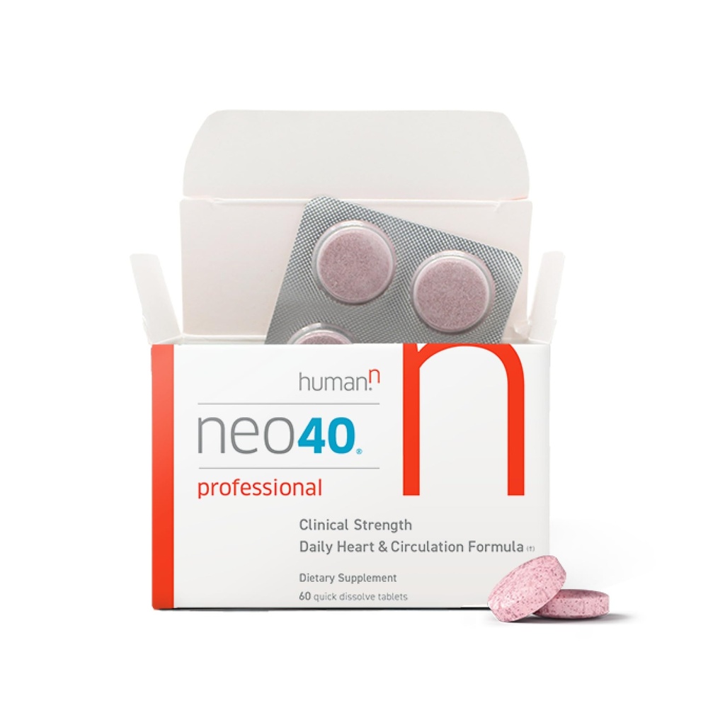HumanN Neo40 Profesyonel - Daily Heart & Circulation Support - Metilfolate, Beet Root Toz, Hawthorn Berry, L-citrulline - 60 Dissolvable Tabletler