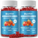 Kadınlar ve Erkekler için Ashwagandha Gummies - Immune Support & Artan Enerji - Erkekler ve Kadınlar için Ashwagandha Supplements - Natural Strawberry Flavor (120)