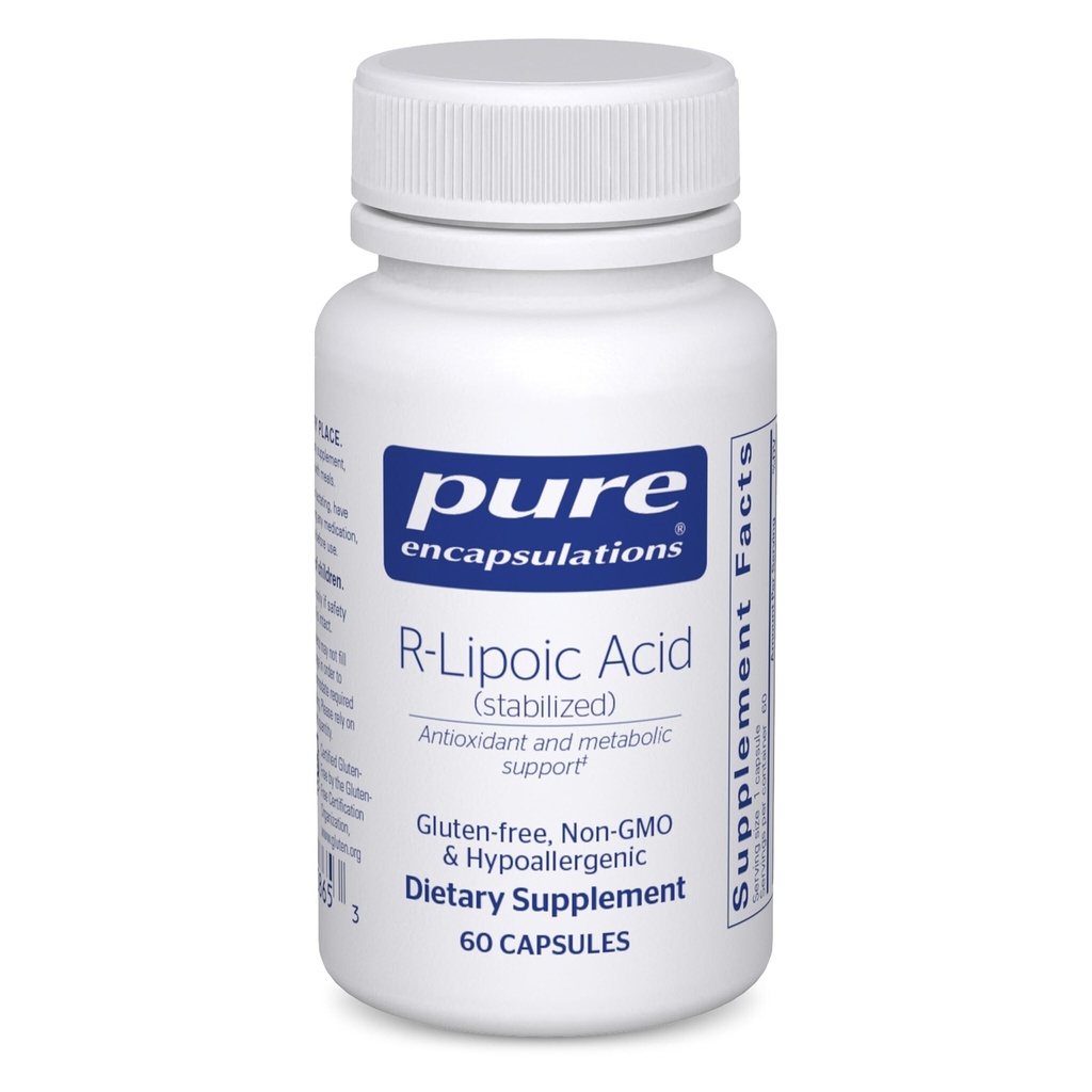 Saf Encapsulations R-Lipoic Acid (Stabilized) | Antioksit Koruma ve Metabolic Desteği | 60 Capsulesgenic Supplement | 60 Capsules