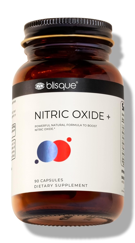 Blisque - Blood Flow Support ve Circulation için Doğal Nitrik Çimento Sistemleri | Doktor-Approved | L-Arginine, Cayenne Meyvesi ve Beet Root | 90 Capsules | Vegan ve Non-GMOMO