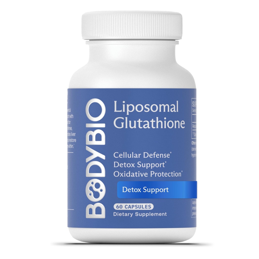 Bodybio Liposomal Glutathione | Vücut En Güçlü Antioksi | Master Detoxification | Kolon Cleanse| Optimal Hücre Immune Defense için Koruma | Gelişmiş Liposomal Aborpsiyon | 60 Capsules