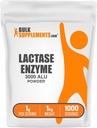 BulkSupplements.com Lactase Enzyme (3000 ALU) Toz - Lactase Enzyme Supplement, Digestive Support - Gluten Free, 1g per Service, 1kg (2.2 lbs) (Pack of 1)