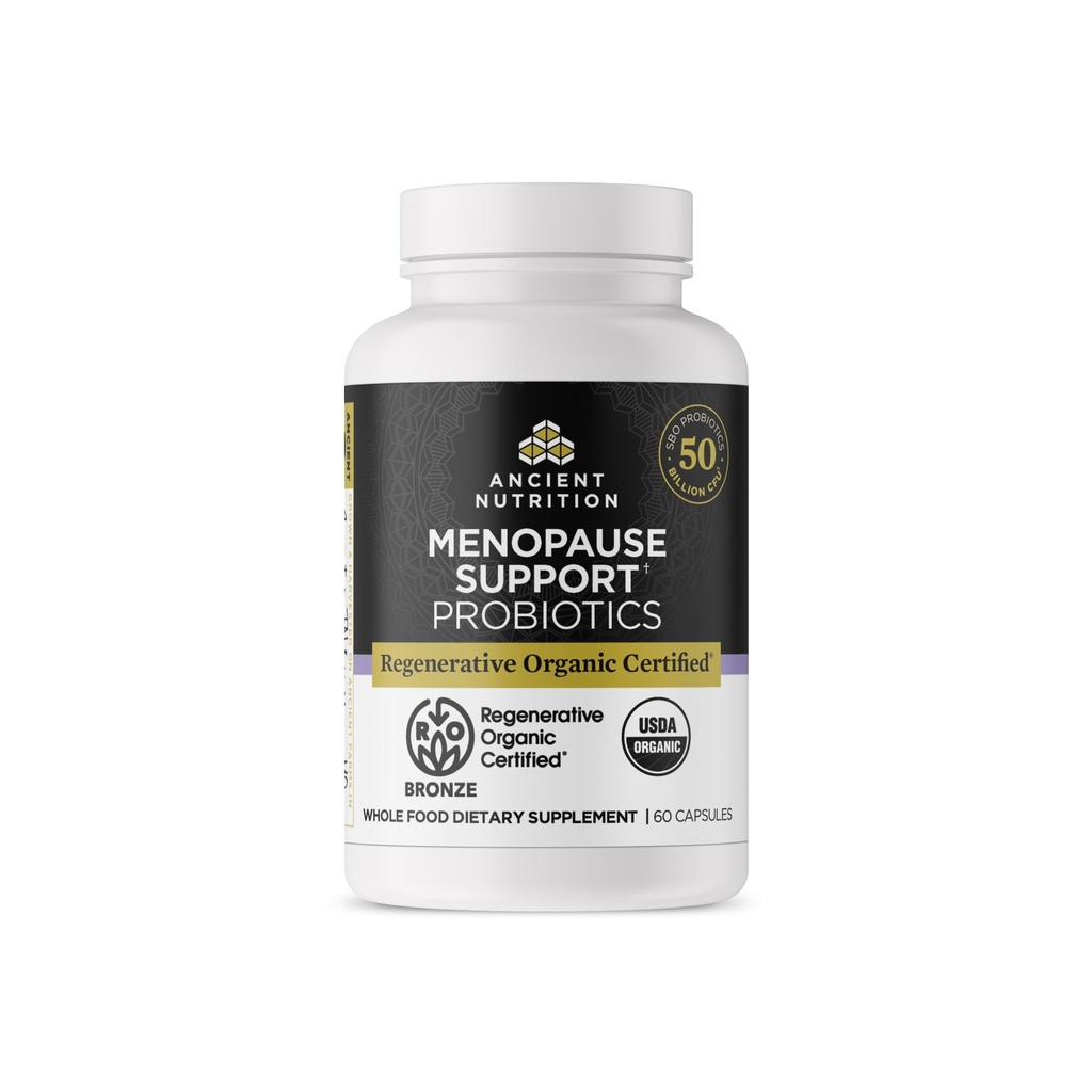 Menopause Desteği için Antik Beslenme Rejeneratif Organik Onaylı Probiyotikler, Probiyotikler Menopause Desteği, Sağlıklı Digestion ve Women's Health Support, 50 Milyar CFUs* In Service, 60 Counts