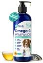Omega 3, 6 & 9 Fatty Asits ile Köpekler için Sıvı Balık Yağı, İzlanda'dan Vahşi Caught, Shedding için Skin ve Coat Supplement, Itchy Skin, Allergies, Brain and Heart Health, Rich in EPA + DHA - 16 oz