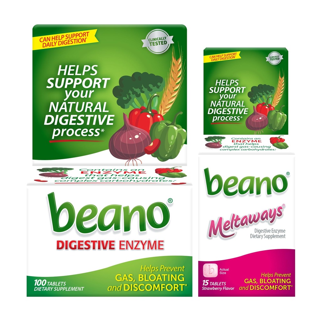 Beano Ekstra Güçlü 100ct & beano Strawberry Meltaways 15ct