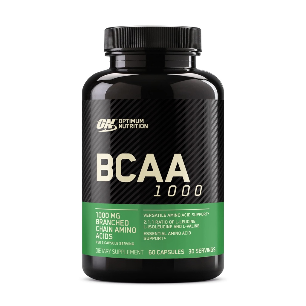 Optimum Beslenme BCAA Capsules, Keto Friendly Branched Chain Essential Amino Asits, 1000 mg, 60 Count