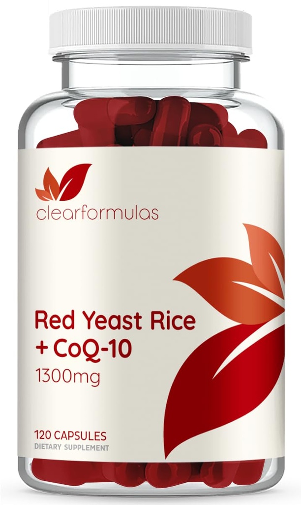 Red Yeast Rice with CoQ10 - Supports Healthy Cholesterol Levels Already in a Normal Range & Healthy Heart with Red Yeast Rice 1200 mg & CoQ10 100 mg per Serving - Made in a cGMP Facility (60 Servings)