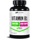 Healthfare Vitamin B1 (Thimin) 500 mg | 200 Vegan Capsules | Ekstra Güçlü Yüksek Potency Supplement | Destekler Enerji & Nervous System | Non-GMO, Gluten-Free | Made in USA