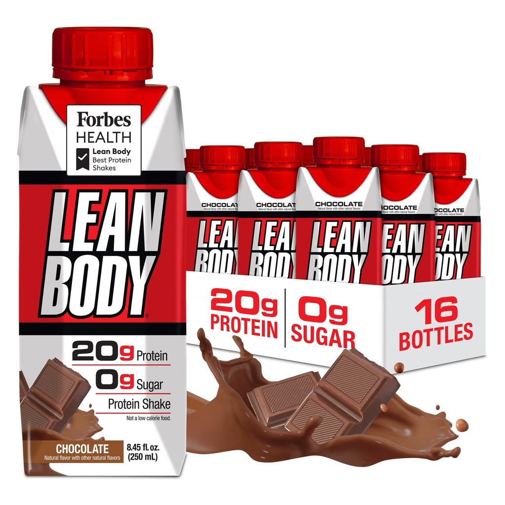 LABRADA Nutrition - Lean Body RTD Whey Protein Shake, Convenient On-The-Go Meal Replacement Shake for Men & Women, 20 Grams of Protein – Zero Sugar, Lactose & Gluten Free, Vanilla (Pack of 16)