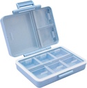 Seyahat Pill Organize Case Pocket Konteyner, Vitamin/Fish Oil /Supplements Sahibi Konteyner Blue