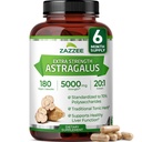 Zazzee Ekstra Güçlü Astragalus Root 20:1 Ekstraksiyon, 5000 mg Güçlü,% 70 Polysaccharides, 180 Vegan Capsules, 6 Ay Supply, 100% Vegetarian, Standardized and Tempd 20X Extract, Non-GMO