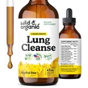Wild & Organic Lung Cleanse Detox Tincture - Mullein Drops for Lungs - Herbal Mullein Ekstraksiyonu - Vegan, Alkol Ücretsiz Drops - 4 fl ozz