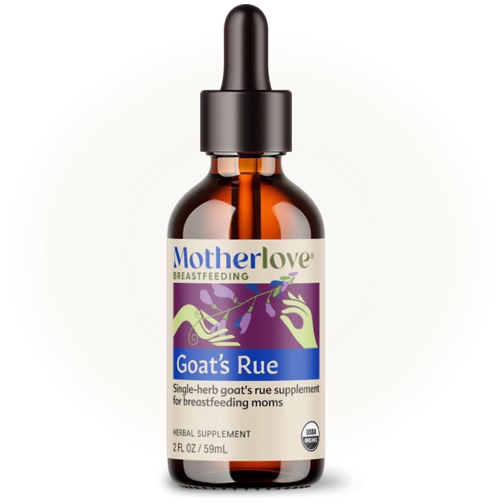 Motherlove Goat'ın Rue (2 Ounce Tincture) Meme Tound Development & Blood Milk Supply Optimizasyonu için Lactation Supplement -USDA Sertifikalı Organik, Vegan, Kosher, Soy-Free